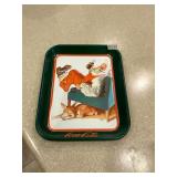 Metal Coca Cola tray- Sant with deer