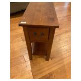 Rectangular wooden side table