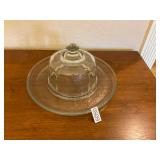 Glass covered cheese dish