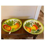 2- porcelain bowls ï¿½ painted