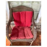 Brown wicker chair