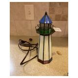 Lead glass lighted lighthouse