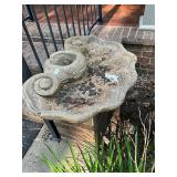 Concrete bird bath