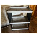 3 tiered rolling tray/ cart- plastic