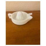 Vintage white milk glass juicer