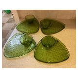 4- vintage grain serving platters and cups