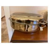 Heavy duty stainless roaster pan