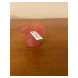 Vintage glass top hat- Fenton? Pink