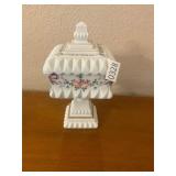 Vintage Westmoreland milk glass  wedding box dish