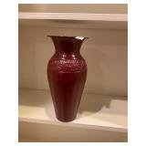 Red planter vase
