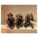 3 monkeys- say, see, hear