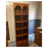 Tall wooden bookcase