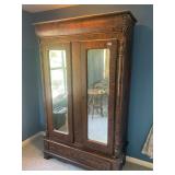 Gorgeous tiger, oak antique armoire