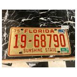 Vintage 1975 Florida License Plate