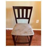 Wood and padded bar height chair