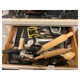 Drawer full kitchen utensils