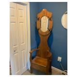 Vintage hall tree bench