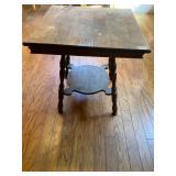 Square Duncan Phyfe style wooden table