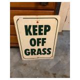 Keep off the Grass Metal sign