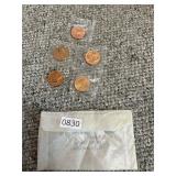 4- copper style presidential coins