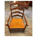 Wooden and waved bottom sitting chair