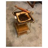 Vintage 3 tier cigarette ashtray table