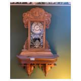 Beautiful wall clock and shelf with key