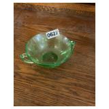 Vintage green depression creamer cup