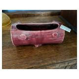 Maroon Log Planter
