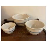 3- ceramic nesting mixing bowls