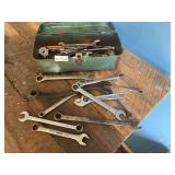 Metal toolbox, and assorted tools