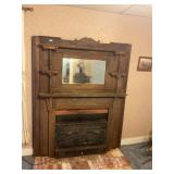 Antique wooden fireplace mantle