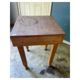 Square wooden table