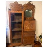 Antique wooden secretary chest
