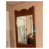Vintage wood framed mirror 26 x 48