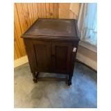 Antique wooden Victrola record cabinet