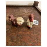 Black Americana salt and pepper shaker set