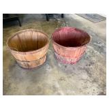 Two large strawberry baskets