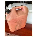 Plastic 5 gallon gas jug
