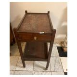 Vintage wooden cart with drawer