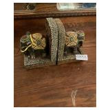 2- elephant book ends
