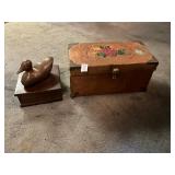Duck and Wooden Boxes