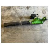 FJX 20 v cordless blower, charger, two batteries
