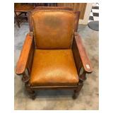 Vintage wood and leather style sitting chair