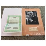 Autograph Sonny Boy Williams picture