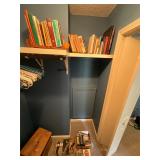 assorted books and cds