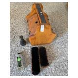 Vintage Kiwi Shoe Shine box and brushes
