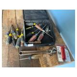 Screwdrivers, crescent wrench ï¿½ all