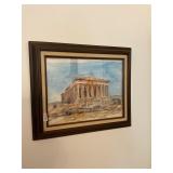 Framed Parthenon Temple picture