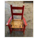 Kids red rocking chair